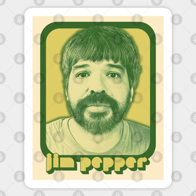 Jim Pepper \//\ 70s Retro Style Fan Art Design Sticker by DankFutura